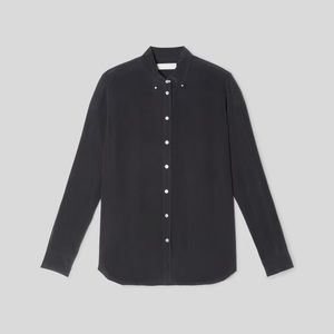 Everlane | Silk Long-sleeve Shirt in Black